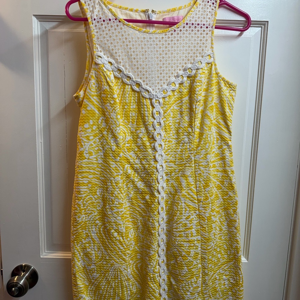Lilly Pulitzer Yellow and White Mini Dress